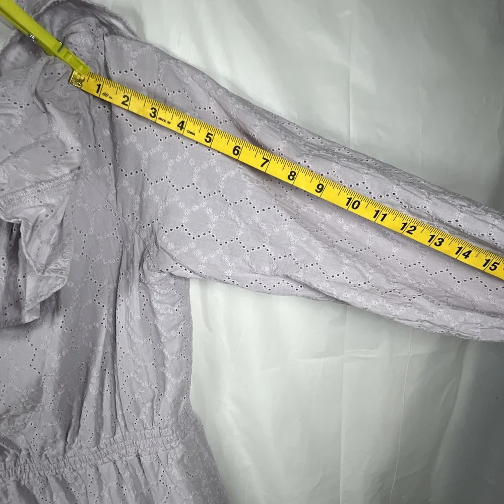 MICHAEL Michael Kors‎ Womens Lavender Off The Shoulder Eyelet Dress Size Medium
